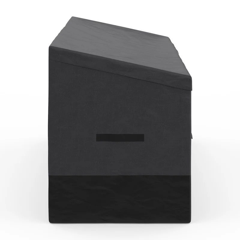 Coffre de rangement pour extérieur gris anthracite avec bâche 600L