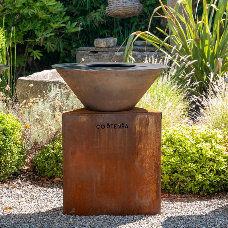 Brasero plancha en acier Corten - Tradition 80 cm