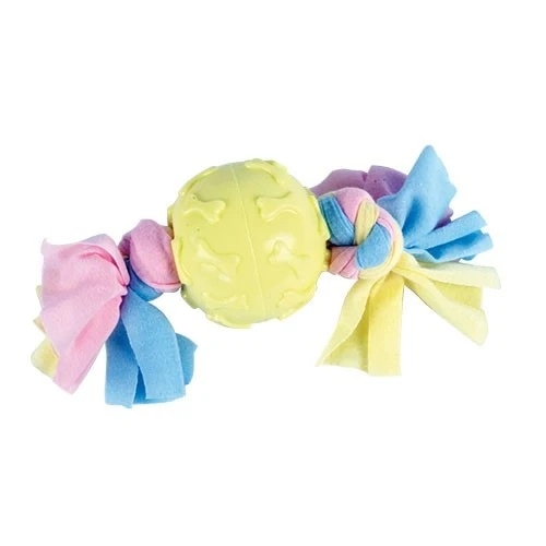 Balle avec cordon de tissu noué