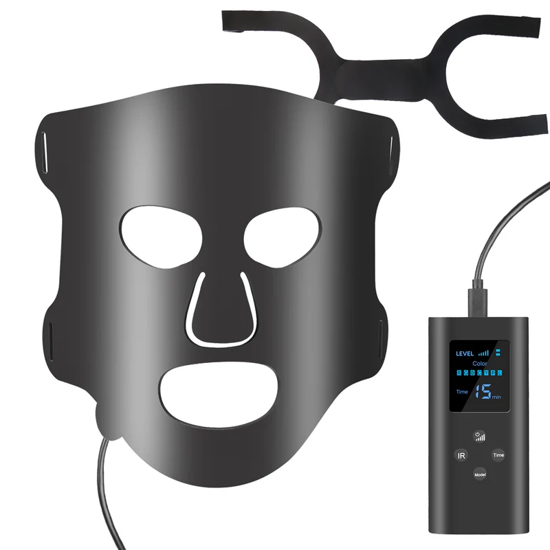 Masque LED visage 7 couleurs avec télécommande