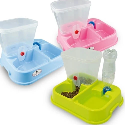 Double Distributeur : Nourriture Eau Pour Chats Et Chiens