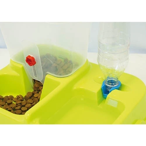 Double Distributeur : Nourriture Eau Pour Chats Et Chiens