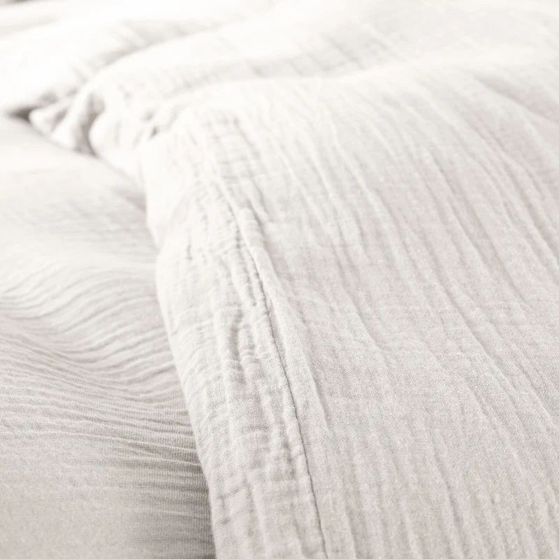 Pack 4 Pièces Housse de couette Gaze de Coton 260 x 240 cm - Neige