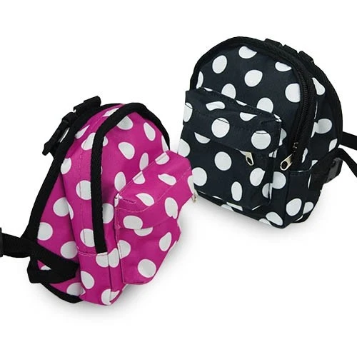 Pink Polka Dot Backpack - Petit Size Breeds