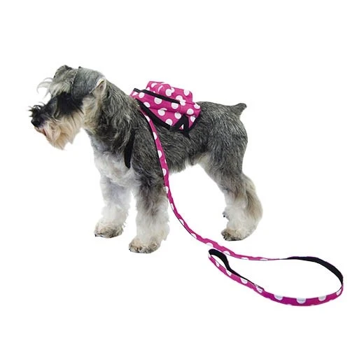 Pink Polka Dot Backpack - Petit Size Breeds