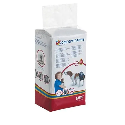 Chien Nappies. Size 1 - 32-42cm - Noir (12 Un.)