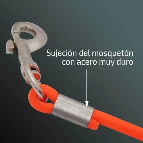 Polyurethane Chien Arrondi Tracking Laisse Without Handle 6m Fluorescent Yellow