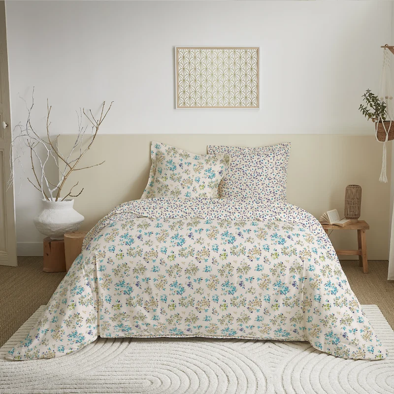 Pack Complet Housse de couette Imprimé 260 x 240 cm - Drap housse 160 x 200 cm 5 modèles au choix