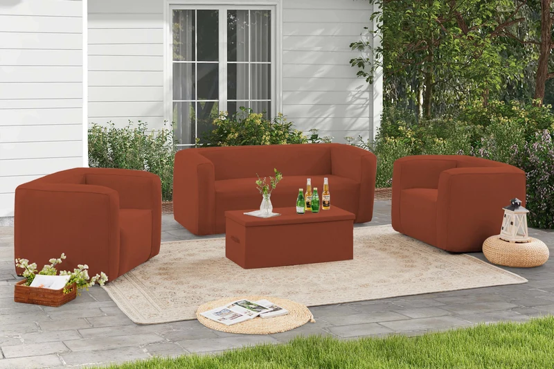 Fauteuil gonflable Terracotta - Intérieur et extérieur - Couleur Terracotta