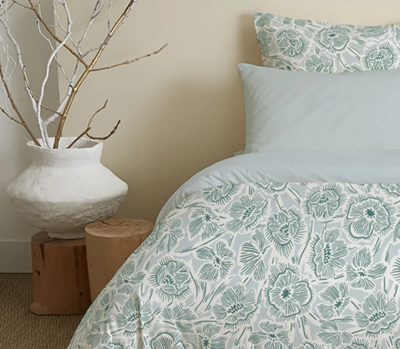 Pack 6 pièces Housse de couette Imprimé 240 x 260 cm - Drap housse 180 x 200 cm - 100% Coton 57 Fils