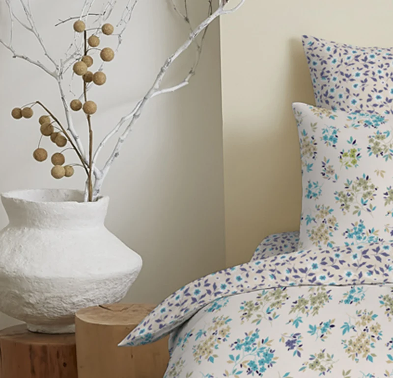Pack 4 Pièces Housse de couette Imprimé 140 x 200 cm - Drap housse 90 x 190 cm - 100% Coton 57 Fils
