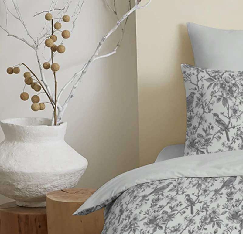 Pack 4 Pièces Housse de couette Imprimé 140 x 200 cm - Drap housse 90 x 190 cm - 100% Coton 57 Fils