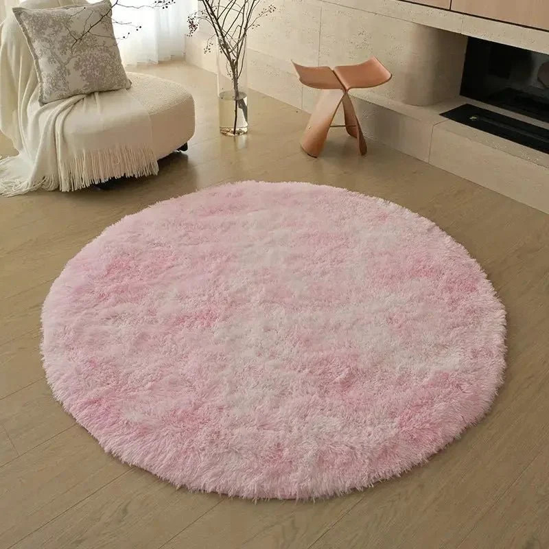 Tapis rond blanc