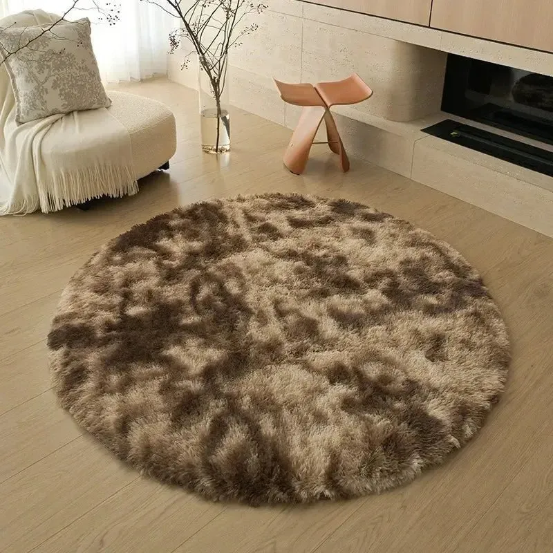 Tapis rond blanc