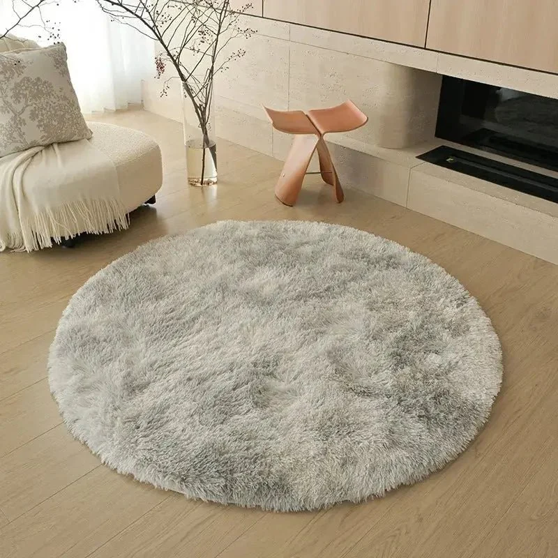 Tapis rond blanc