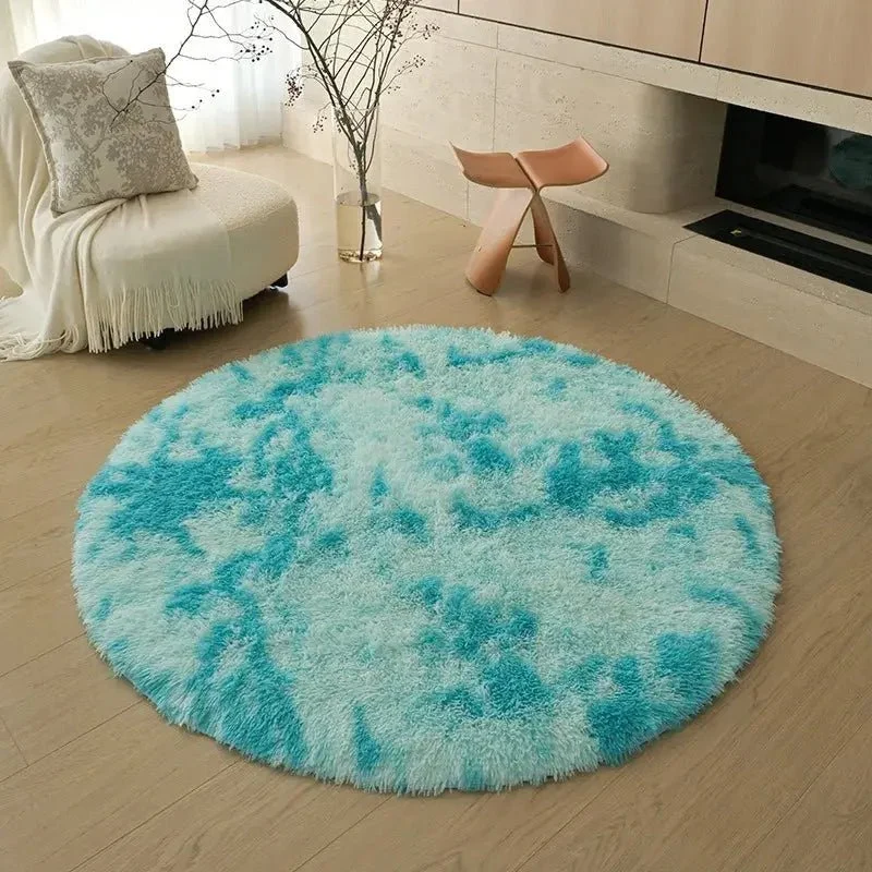 Tapis rond blanc