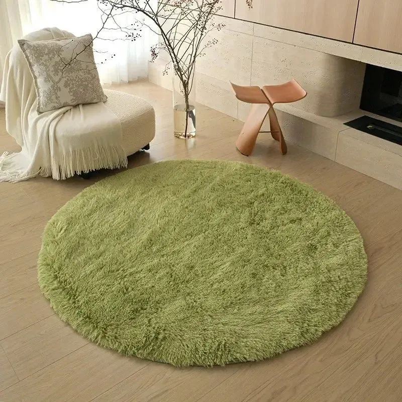 Tapis rond blanc