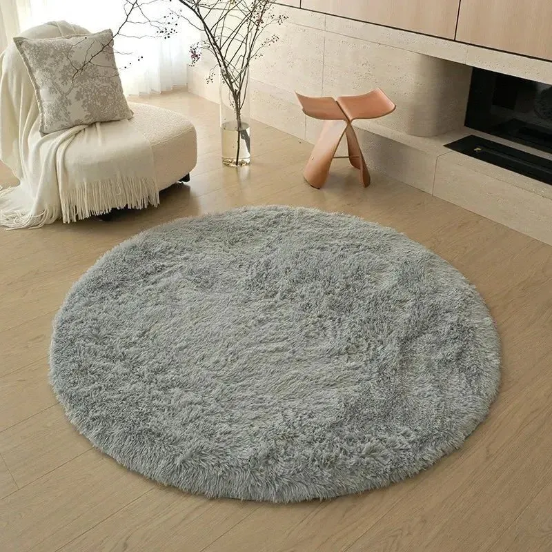 Tapis rond blanc