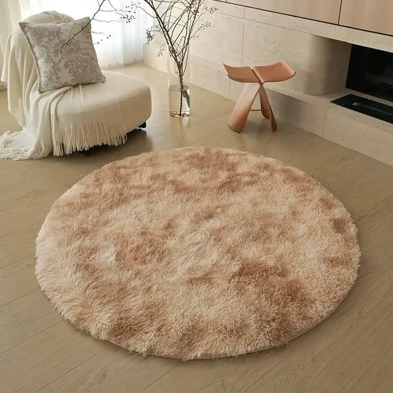 Tapis rond blanc