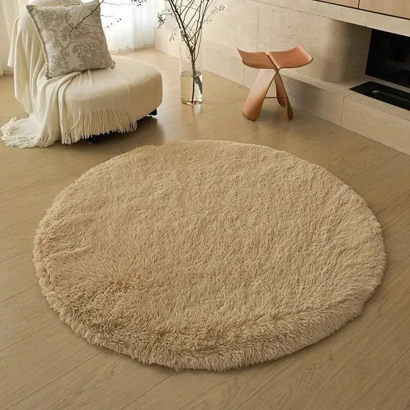 Tapis rond blanc