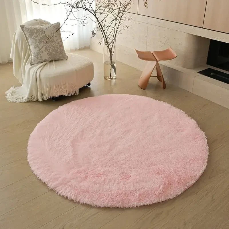 Tapis rond blanc