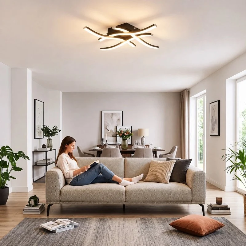 Plafonnier LED design moderne pour éclairage intérieur
