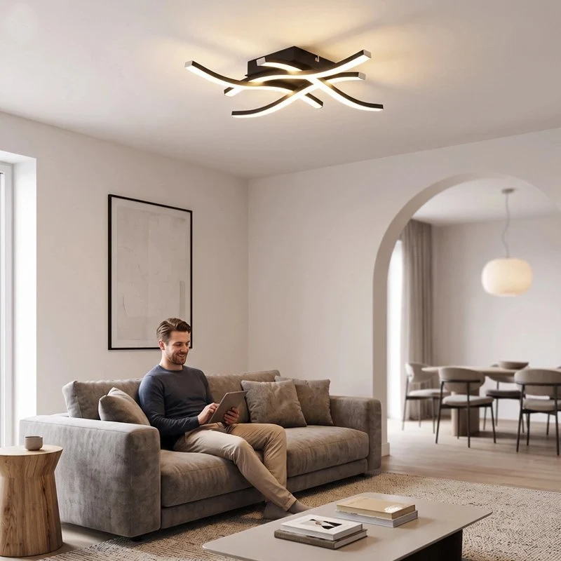 Plafonnier LED design moderne pour éclairage intérieur