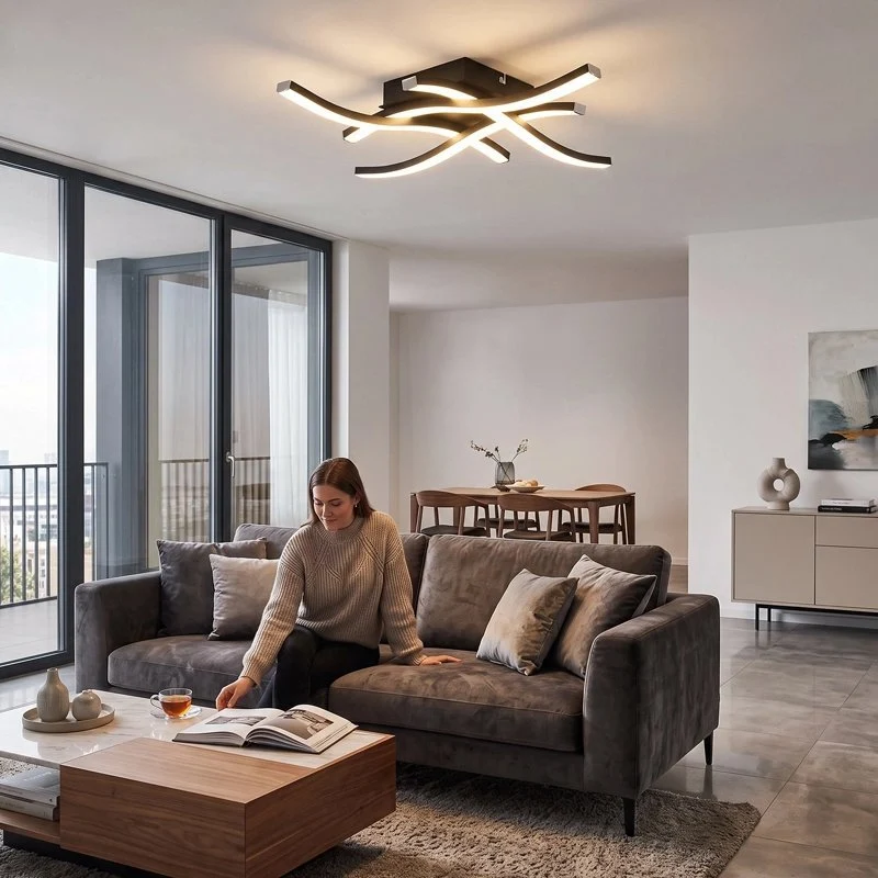 Plafonnier LED design moderne pour éclairage intérieur
