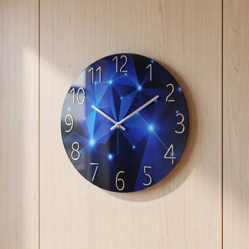 Horloge murale fond Bleu et étoile