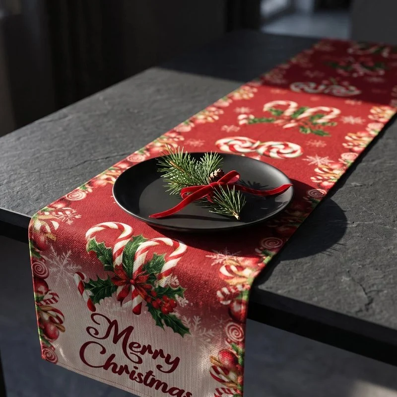 Chemin de table festif pour déco de Noël
