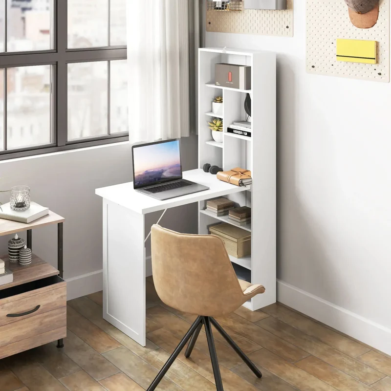 Bureau d'ordinateur mural pliable 3-en-1