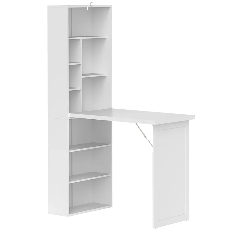 Bureau d'ordinateur mural pliable 3-en-1