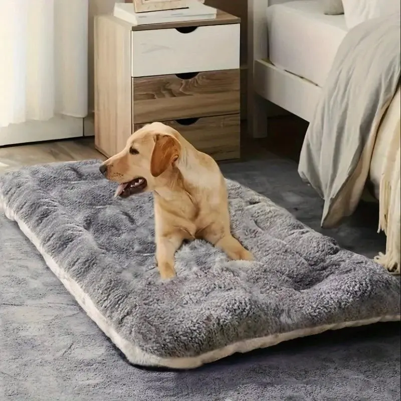 Grand lit en peluche pour chien