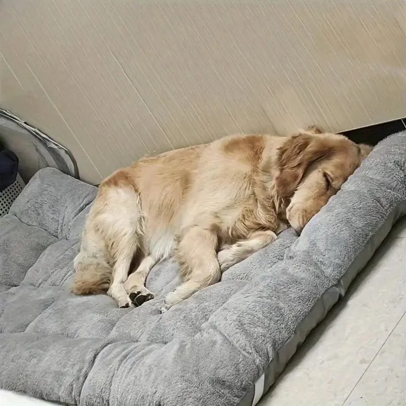 Grand lit en peluche pour chien