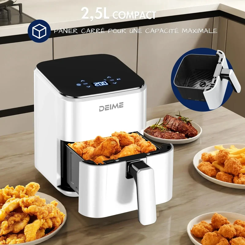 Friteuse sans Huile 2.5L, Mini Air Fryer