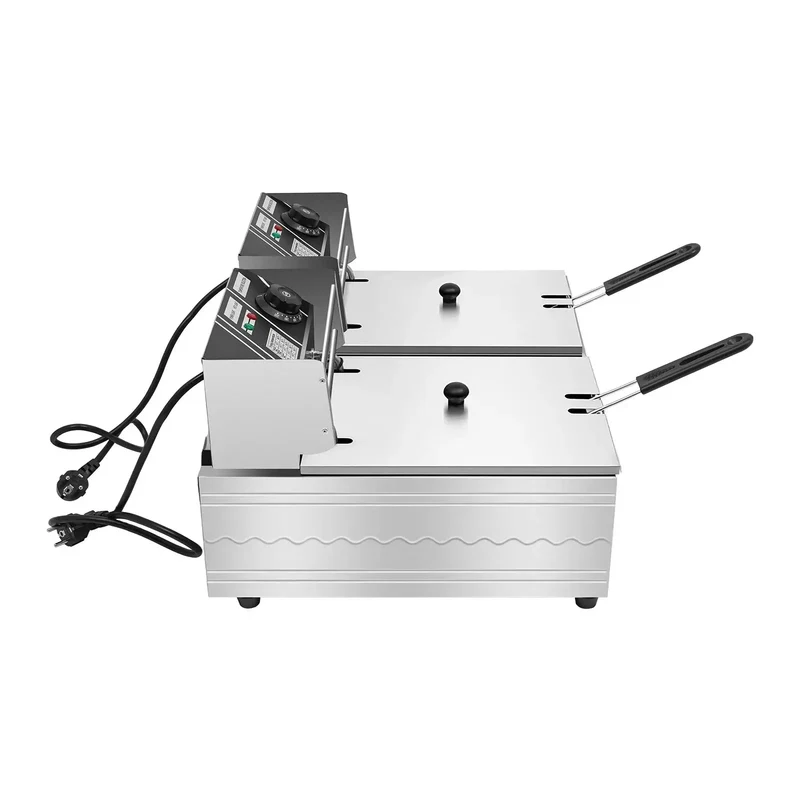 Friteuse électrique double cuve 5KW 12L,