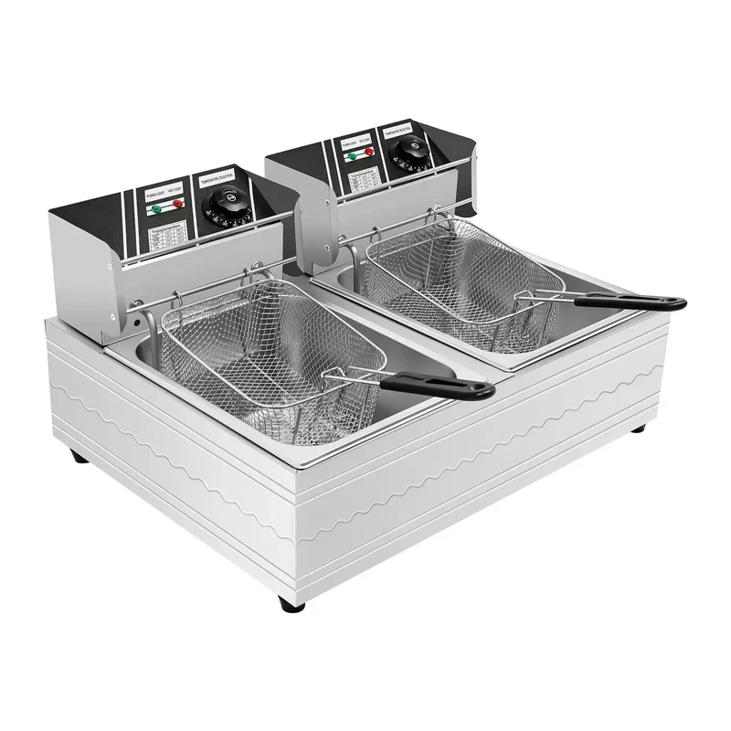 Friteuse électrique double cuve 5KW 12L,