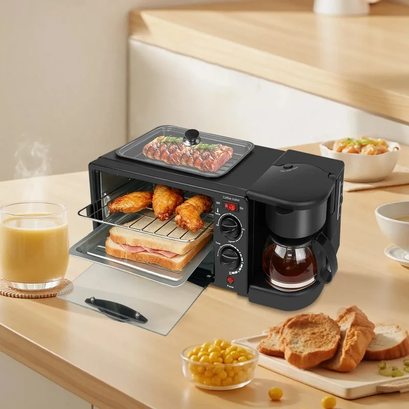 Machine petit-déjeuner 3 en 1 cafetière four