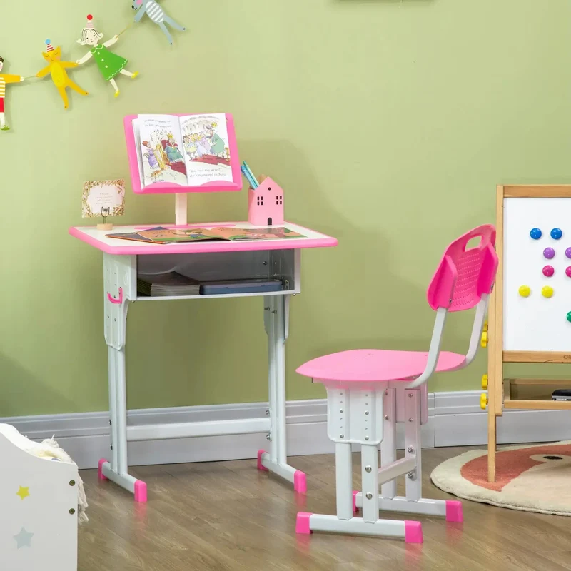 Bureau réglable en hauteur et chaise haute