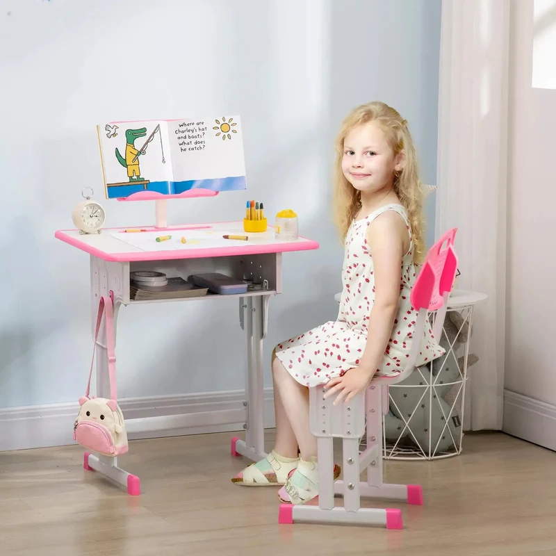 Bureau réglable en hauteur et chaise haute