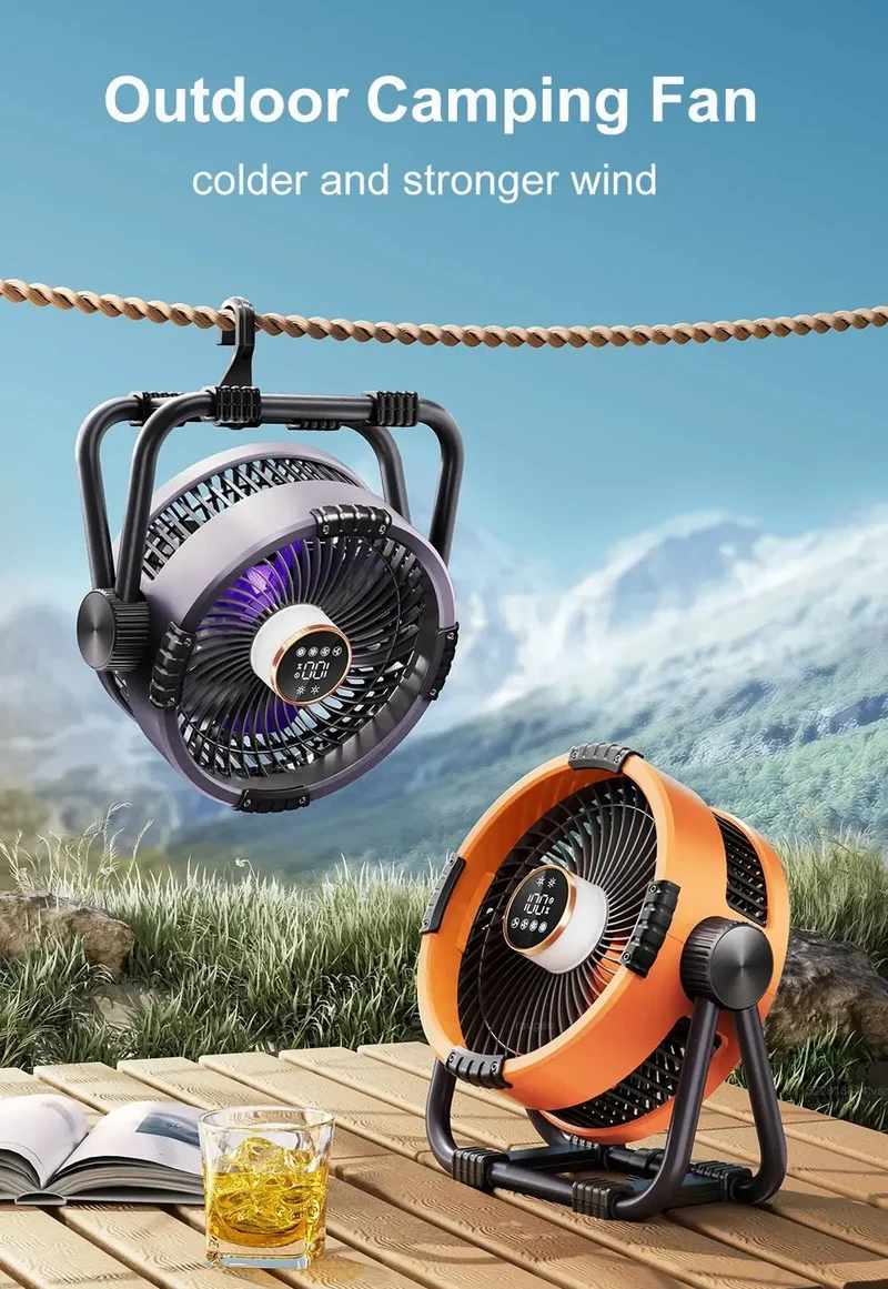 Ventilateur Rechargeable avec lumière led