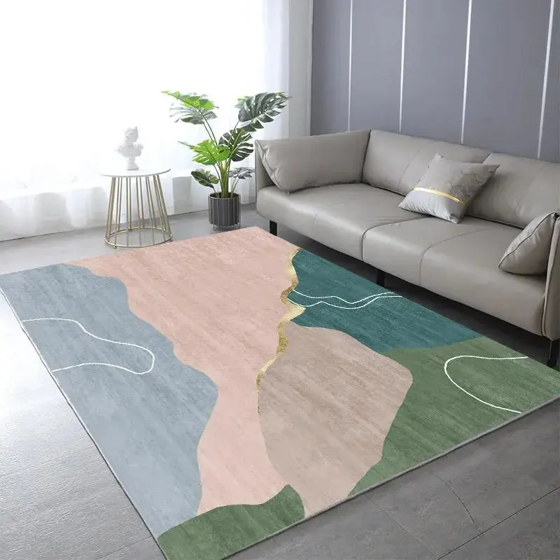 Tapis lavable salon moderne facile à nettoyer