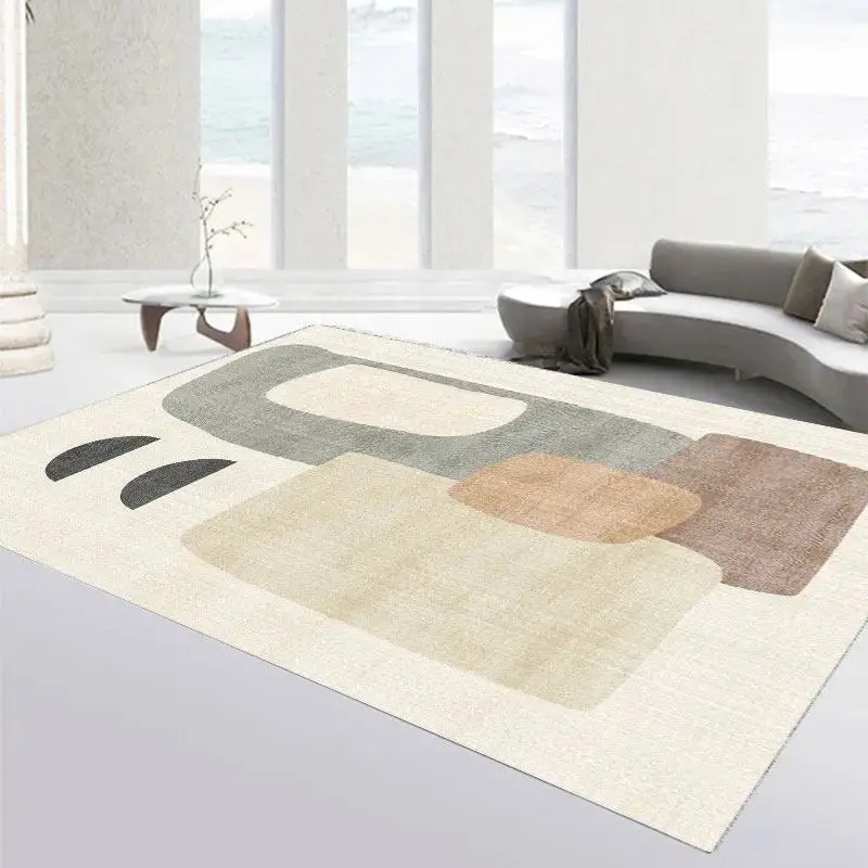Tapis lavable salon moderne facile à nettoyer