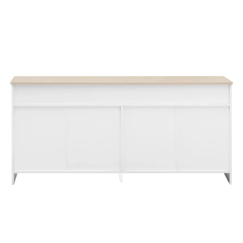 Buffet blanc à 4 portes et 3 tiroirs