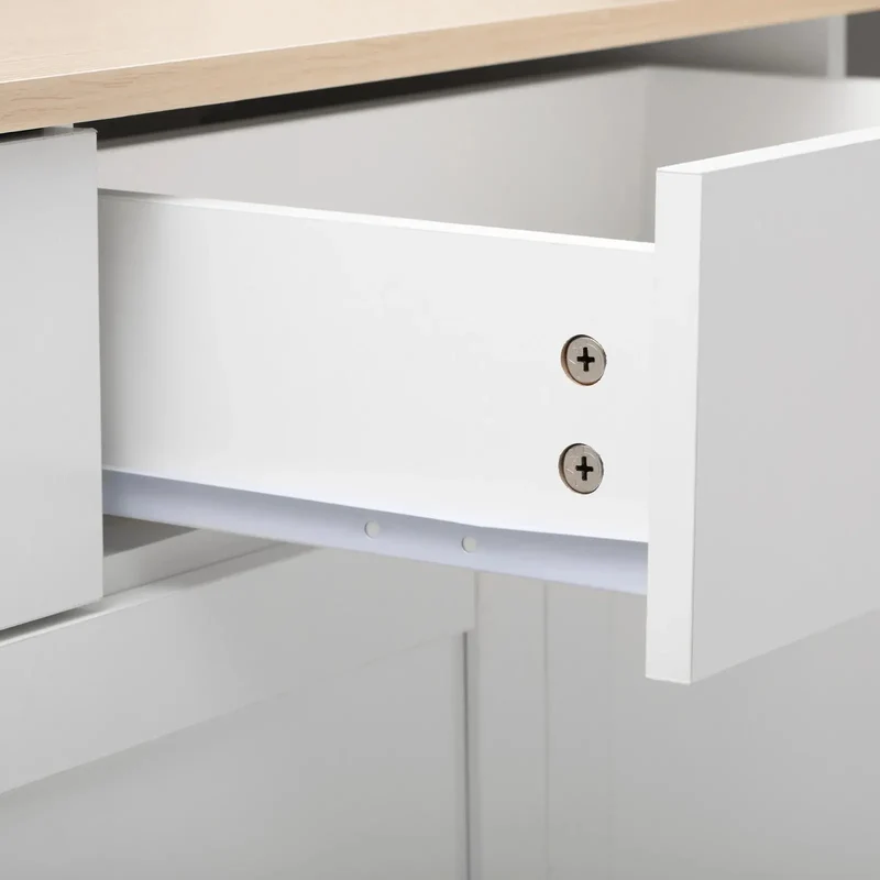 Buffet blanc à 4 portes et 3 tiroirs