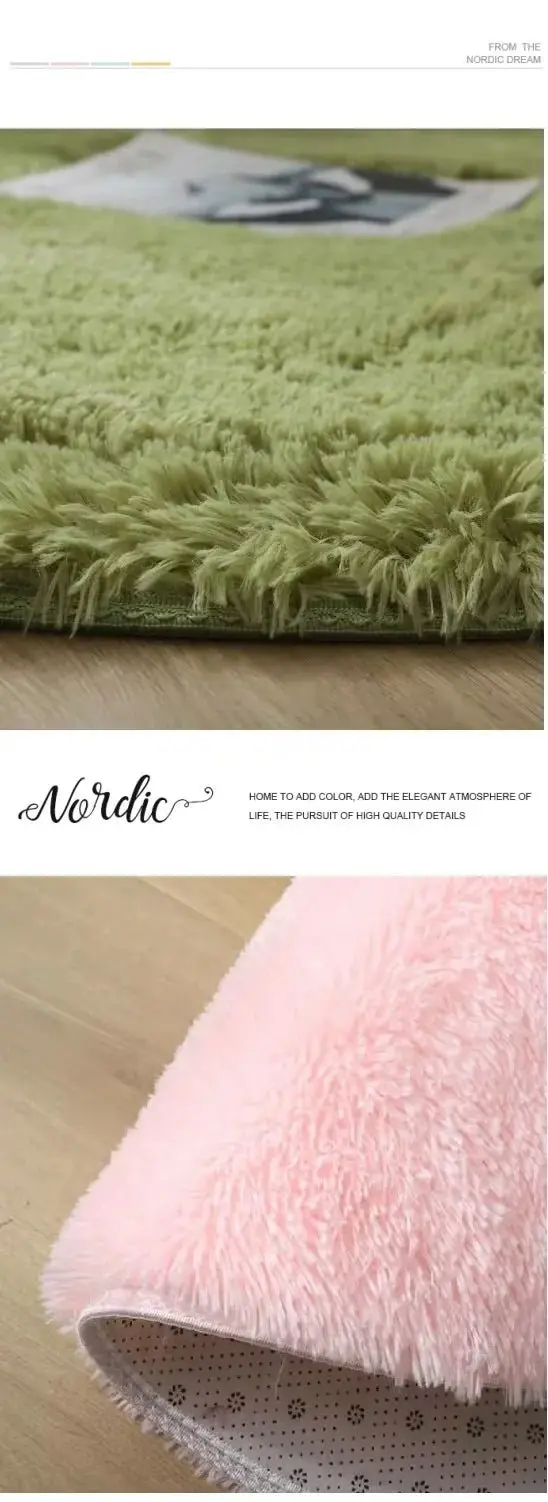 Tapis rond en peluche, décoration de salon