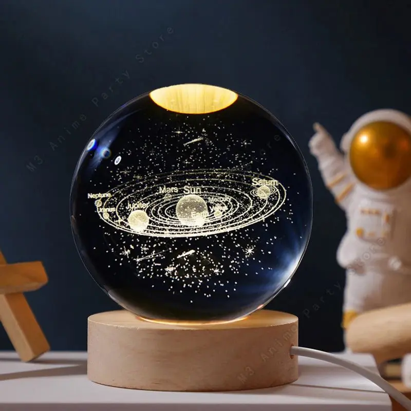 Veilleuse boule de cristal 3D Led