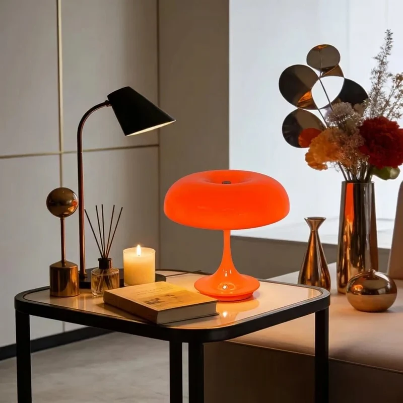 Lampe de table tactile champignon