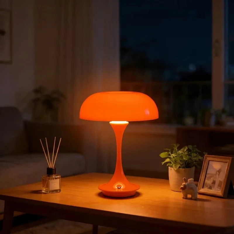 Lampe de table tactile champignon
