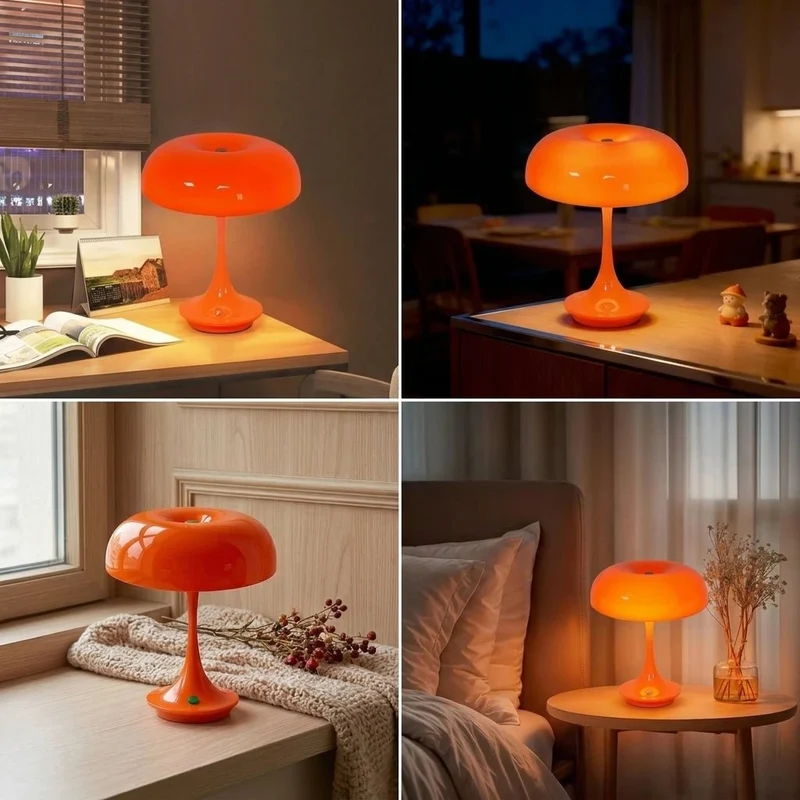 Lampe de table tactile champignon